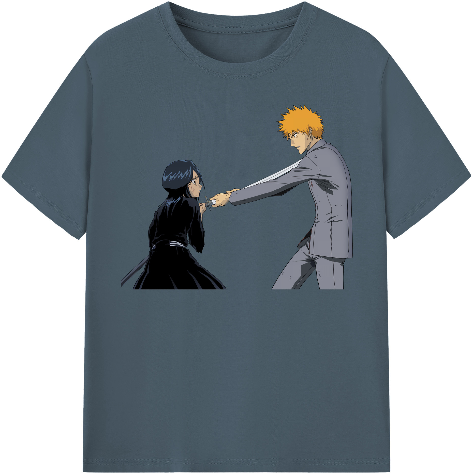 （画像用） ブリーチ 朽木ルキア BLEACH Kuchiki Rukia 綿100％半袖Tシャツ（フロントプリント）